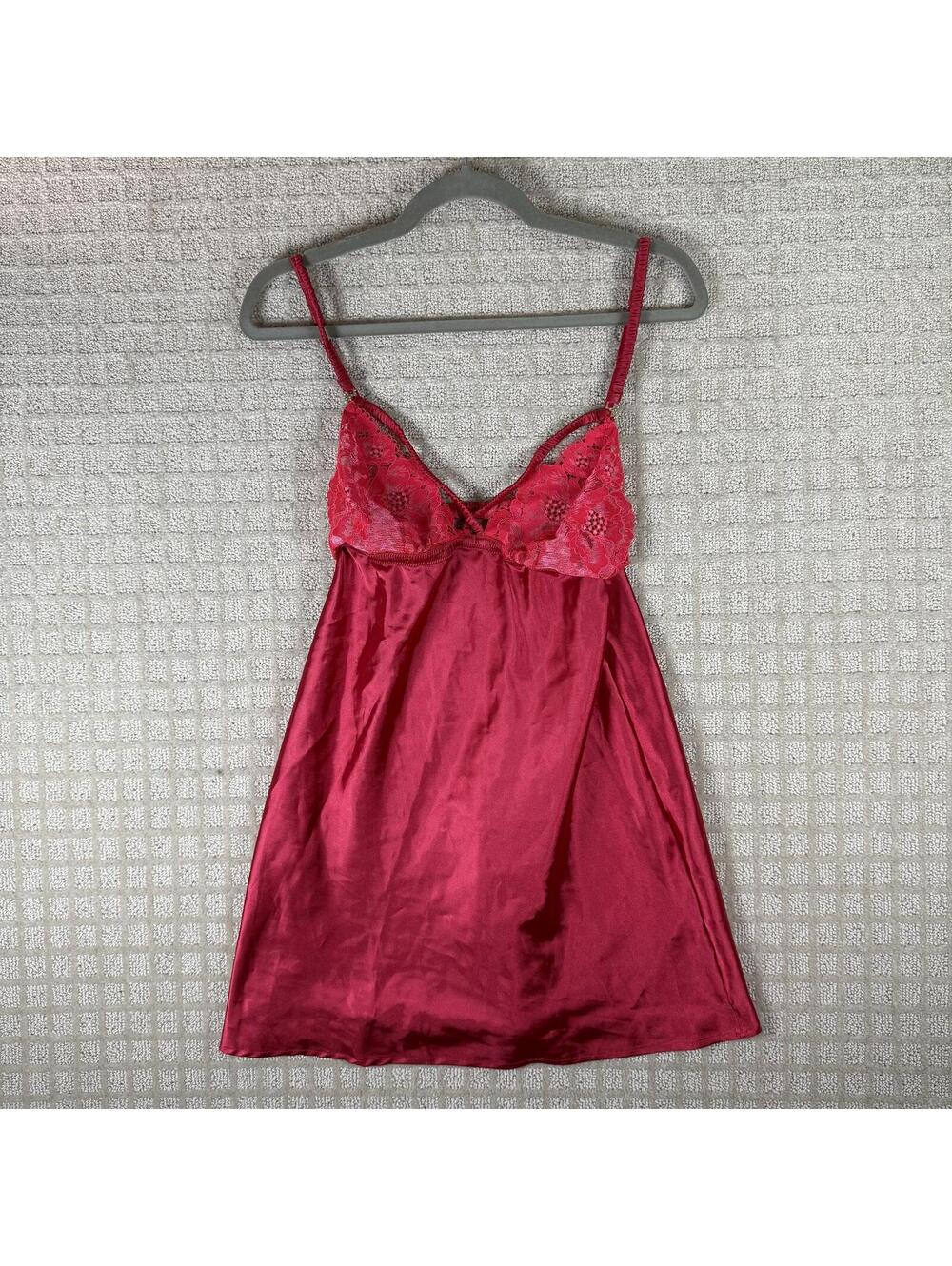 La Senza Satin Lace Babydoll Lingerie Chemise Small